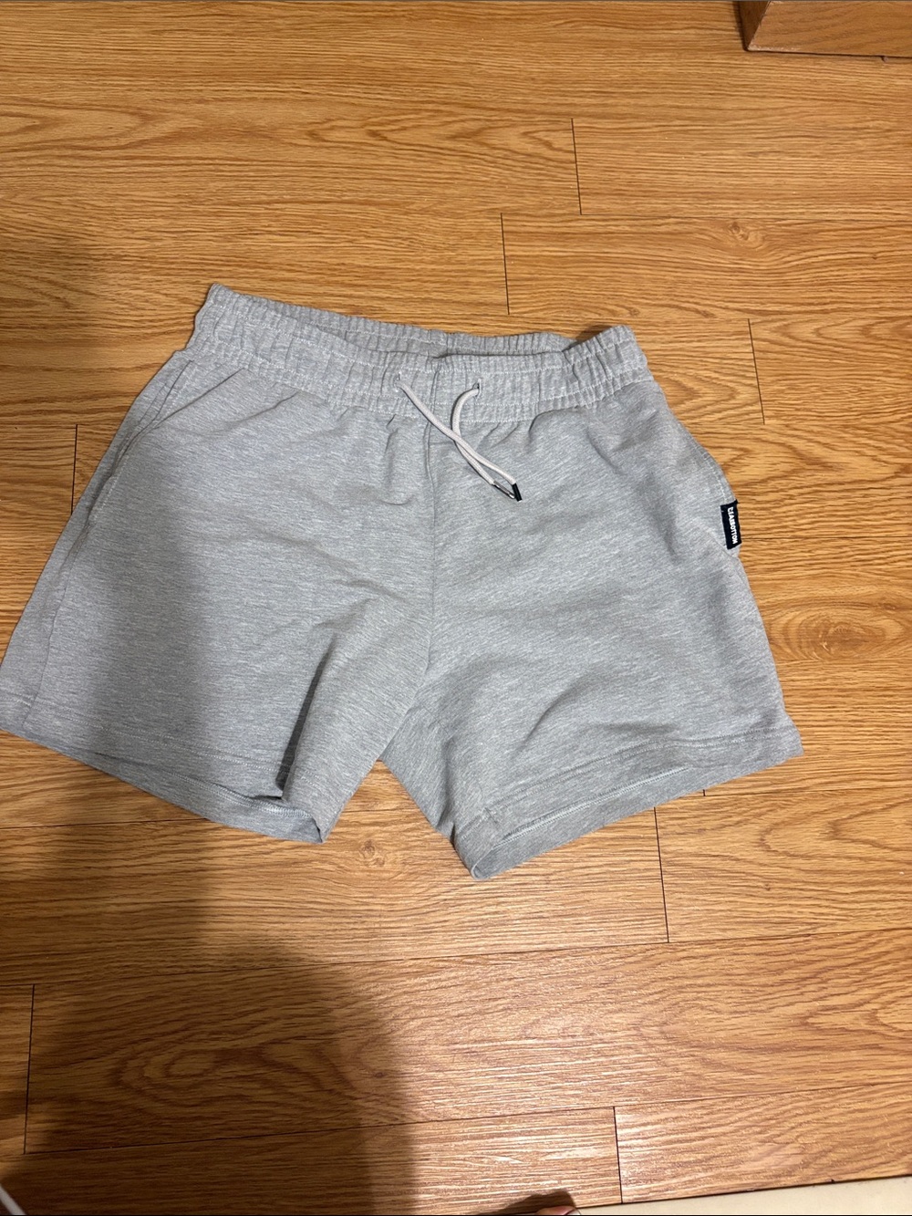 Men's Athletic Light Gray Drawstring Performance Shorts